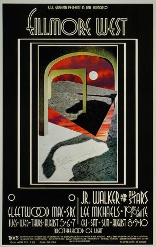 Fleetwood Mac Vintage Concert Handbill from Fillmore West