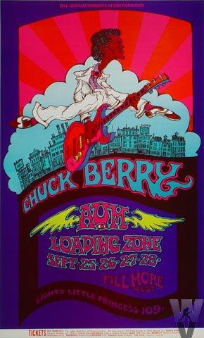 超可爱 Chuck Berry Vintage Concert Handbill from Fillmore West, Sep コレクション