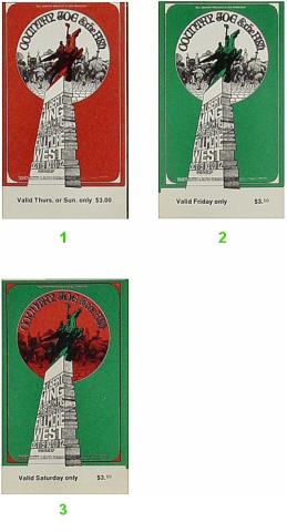 Led Zeppelin Vintage Concert Vintage Ticket from Fillmore West