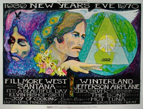 Santana Vintage Concert Poster from Blaisdell Arena, Feb 4