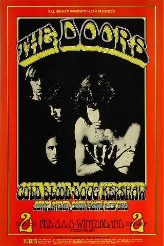 The Doors Vintage Concert Poster from Winterland, Feb 5, 1970 at