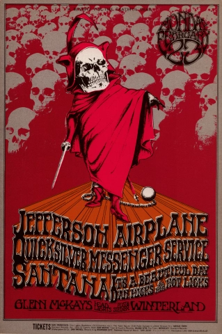 The Band Vintage Concert Poster from Winterland, Apr 17, 1969 at Wolfgang's