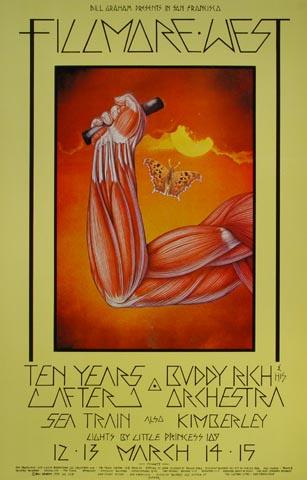 Ten Years After Vintage Concert Poster from Fillmore West