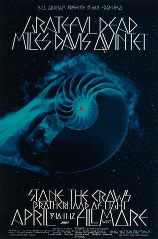 Grateful Dead Vintage Concert Handbill from Fillmore West