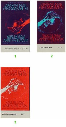 限定 正規品 貴重 Grateful Dead Vintage Ticket Grateful Dead Vintage Concert Vintage Ticket from Seattle