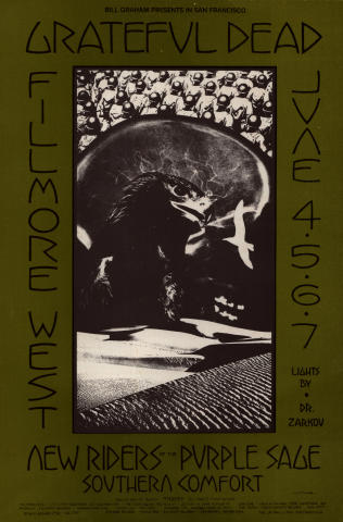 Grateful Dead Handbill ヴィンテージ ポストカード Grateful Dead Vintage Concert Postcard from Fillmore Auditorium