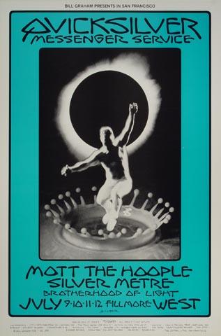 Quicksilver Messenger Service Vintage Concert Poster from Fillmore
