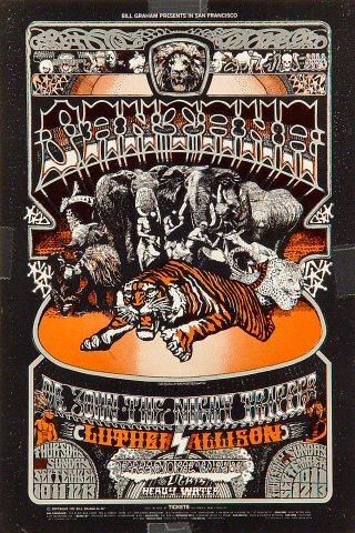 Santana Vintage Concert Poster from Fillmore West, Sep 10, 1970 at