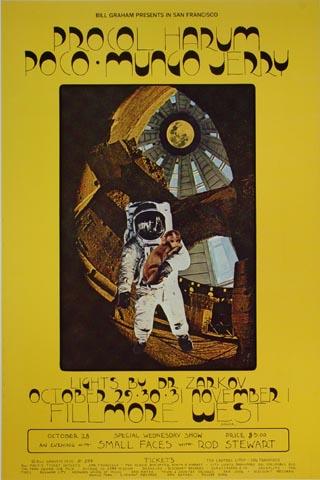 Procol Harum Vintage Concert Poster from Fillmore West, Oct