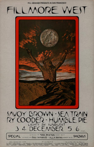 Savoy Brown Vintage Concert Poster from Fillmore West, Dec 3