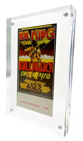 B.B. King Vintage Concert Framed Vintage Ticket From Fillmore West, Feb ...