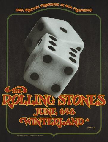 The Rolling Stones Vintage Concert Poster from San Diego