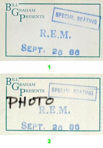 R.E.M. Backstage Pass