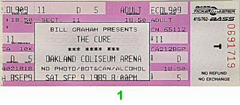 The Cure Vintage Ticket