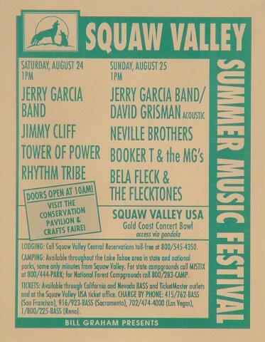 Squaw Valley Summer Music Festival Handbill