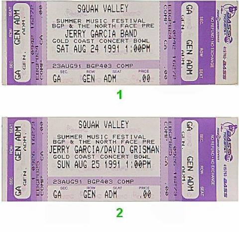Squaw Valley Summer Music Festival Vintage Ticket