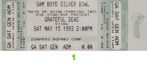Grateful Dead Vintage Concert Poster from Sam Boyd Stadium