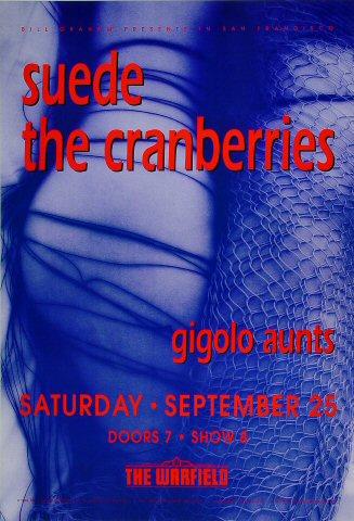 コンサートポスター スウェード 1993 ベルリン Suede Vintage Concert Poster from Warfield Theatre, Sep 25