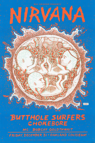 NIRVANA Poster 1993/94 IN UTERO US TOUR Custom Design 11x17