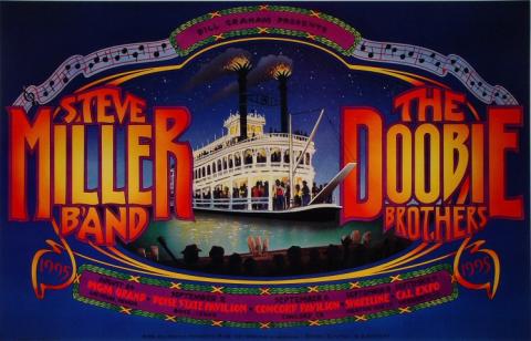 Steve Miller Band Vintage Concert Poster from MGM Grand, Aug 24