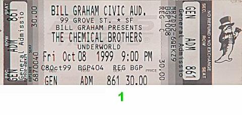 The Chemical Brothers Vintage Ticket