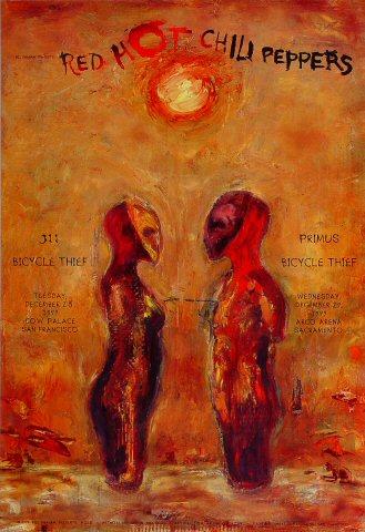 Red Hot Chili Peppers Vintage Concert Poster from Cow Palace