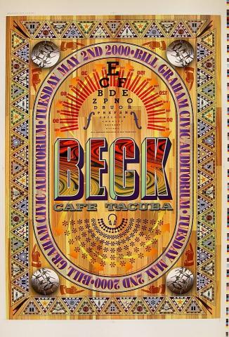 Beck Vintage Concert Poster from Bill Graham Civic Auditorium, May
