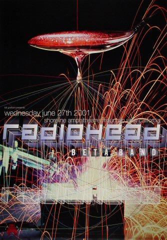 Radiohead Vintage Concert Poster from Shoreline Amphitheatre