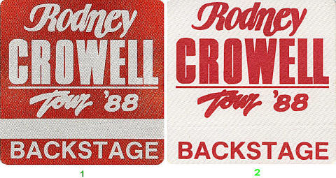 Rodney Crowell Backstage Pass