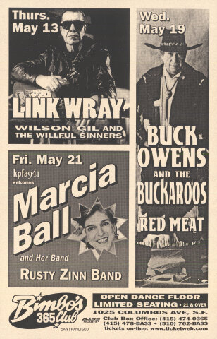 Link Wray Handbill