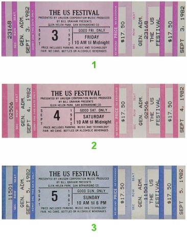 US Festival Vintage Ticket