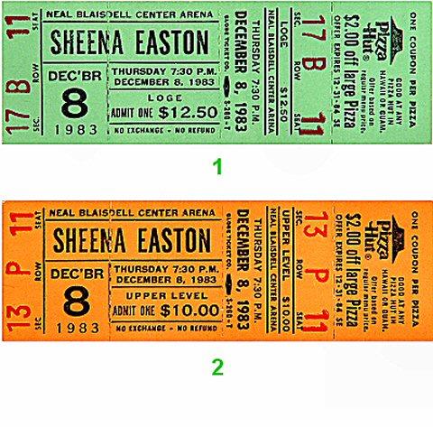 Sheena Easton Vintage Ticket