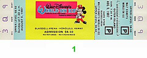 Walt Disney's World on Ice Vintage Ticket