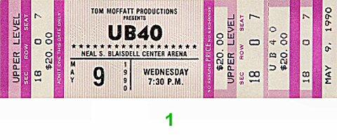 UB40 Vintage Ticket