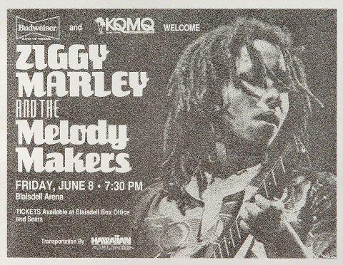 Ziggy Marley & the Melody Makers Handbill