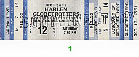 Harlem Globetrotters Vintage Ticket