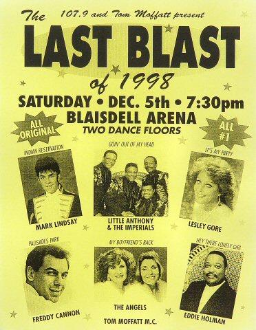 Freddy Cannon Vintage Concert Handbill from Blaisdell Arena, Dec 5