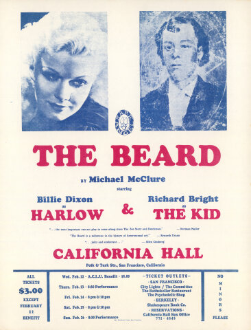 Michael McClure's The Beard Handbill