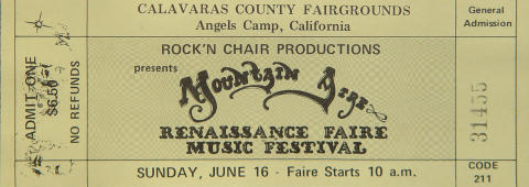 Dave Mason Vintage Ticket