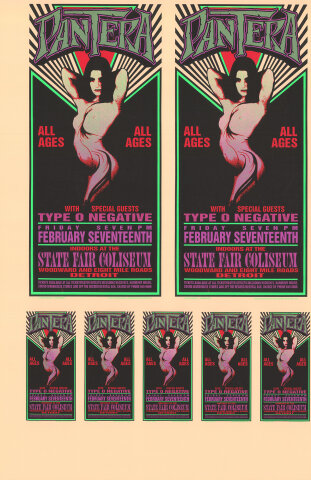 ミュージック DearBitch tour.09 InDECENT PARADE Pantera Vintage Concert Proof from State Fair Coliseum, Feb