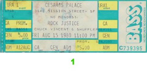 Rock Justice Vintage Ticket