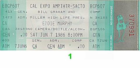 Eddie Murphy Vintage Ticket