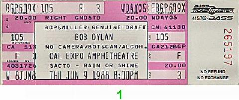Bob Dylan Vintage Ticket