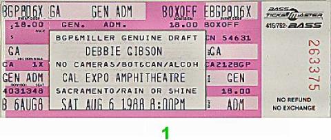 Debbie Gibson Vintage Ticket
