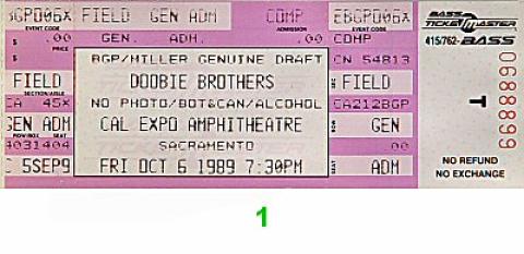 The Doobie Brothers Vintage Ticket