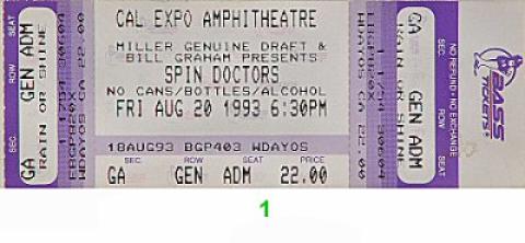 Spin Doctors Vintage Ticket