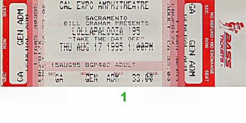 Lollapalooza Festival Vintage Ticket