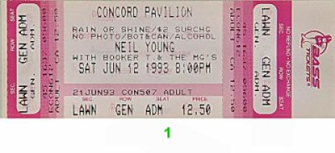 Neil Young Vintage Ticket