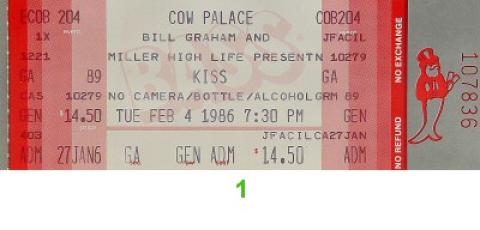 Kiss Vintage Ticket