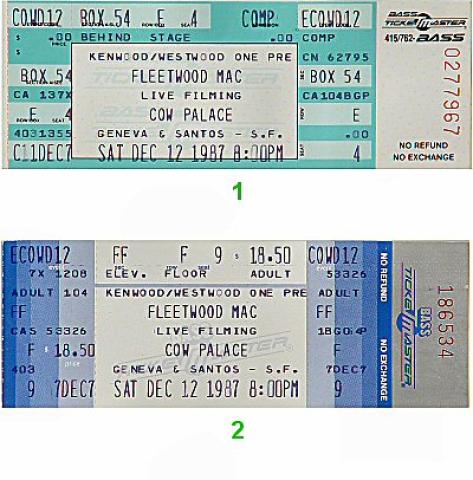 Fleetwood Mac Vintage Ticket